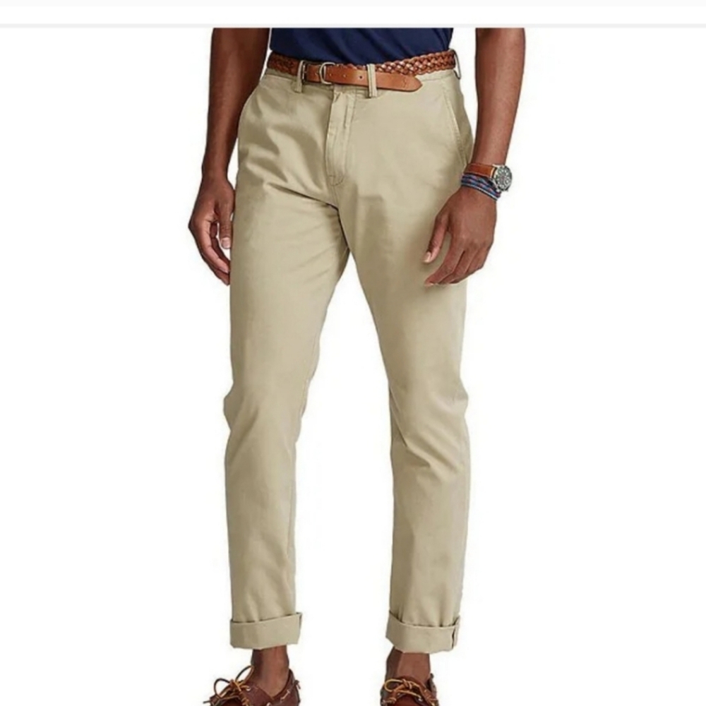 Polo Ralph Lauren Classic Fit Flat Front Bedford Chino Pants.
